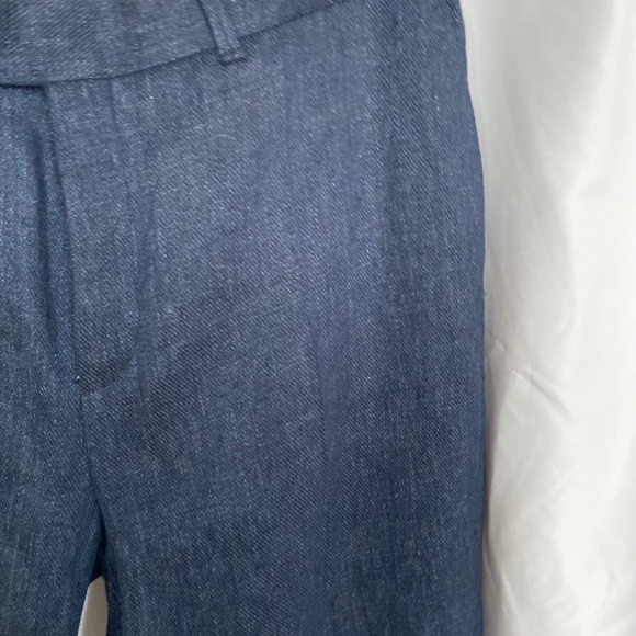 Chloe Cropped Tailored Linen Pants - 44 - Picture 5 of 10